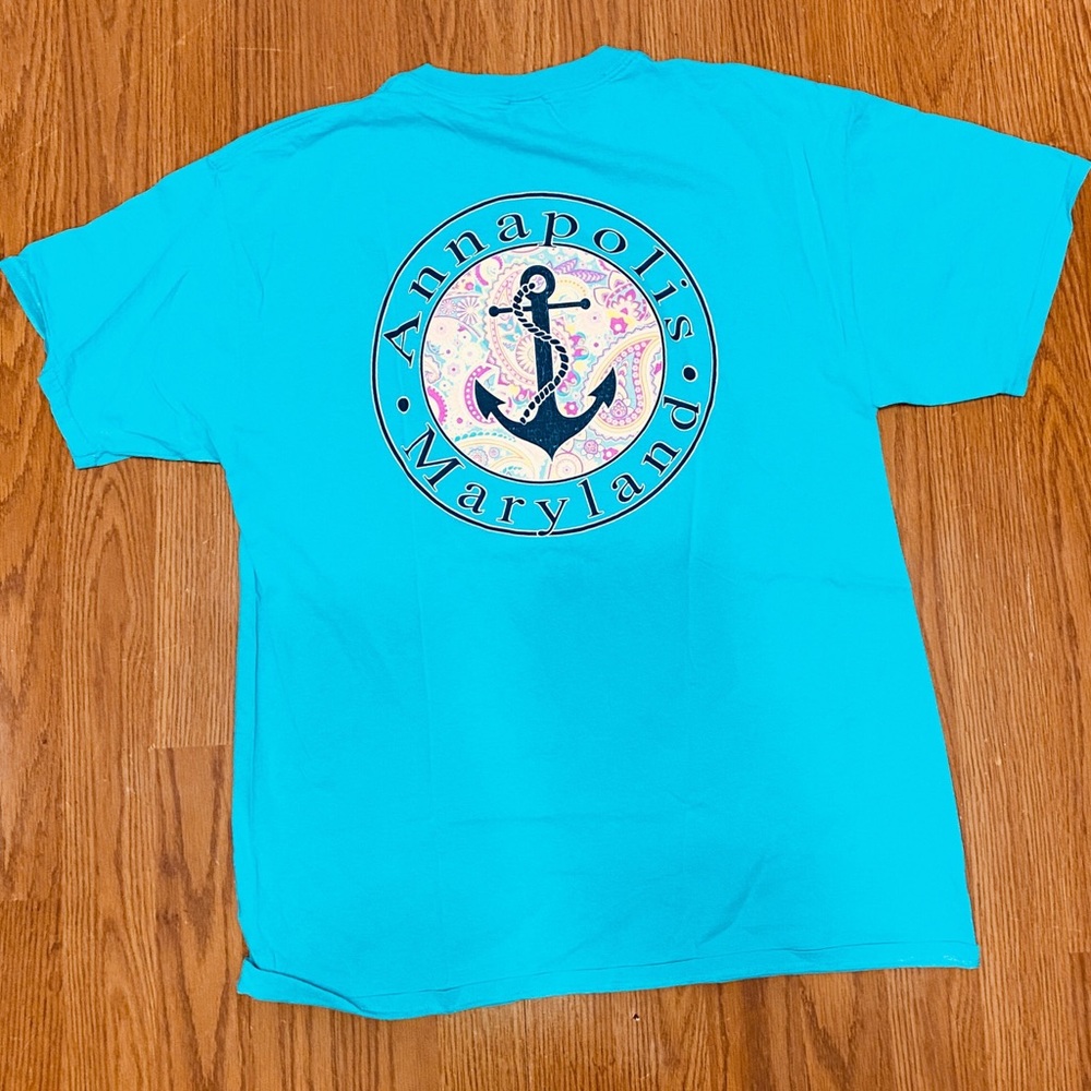 Turquoise Preppy Annapolis, Maryland T-Shirt